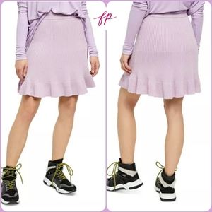 Free People Lilac Ribbed Skirt